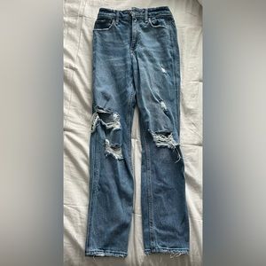 Holister, size 00 high rise mom jeans